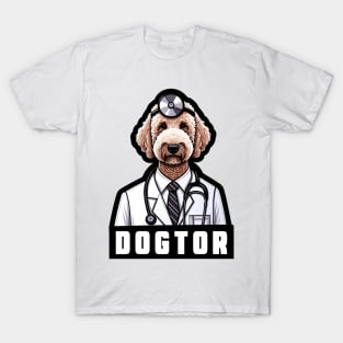 Dogtor Funny Veterinarian Doodle Owner Man Women Birthday T-Shirt